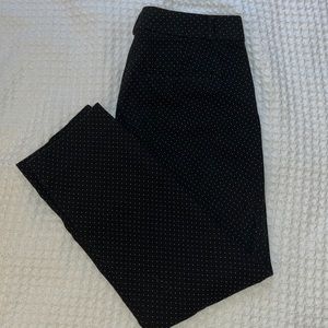 Banana Republic black with white polka dot slacks